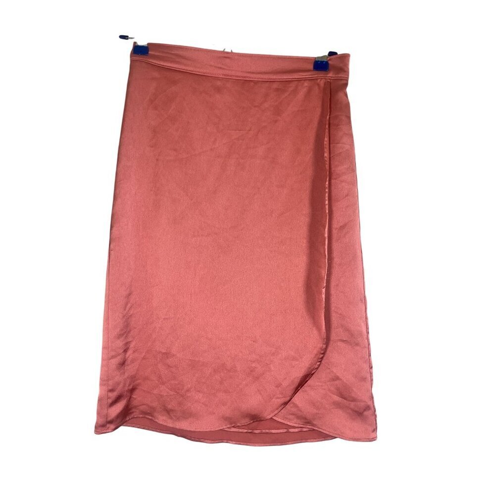 Abercrombie Kid Skirt Pink 15 Wrap Satiny Chic Preppy Classic‎ Retro Boho Hippie